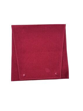 Cartier Red Suede Snap Closure Jewelry Travel Pouch Case Made In Spain